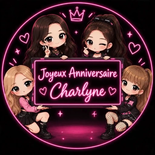 Les quatre personnages du cadeau de Charlyne